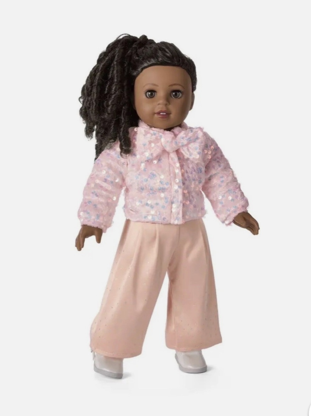 NWT American Girl x Something Navy Pink Bow Puffer Jacket